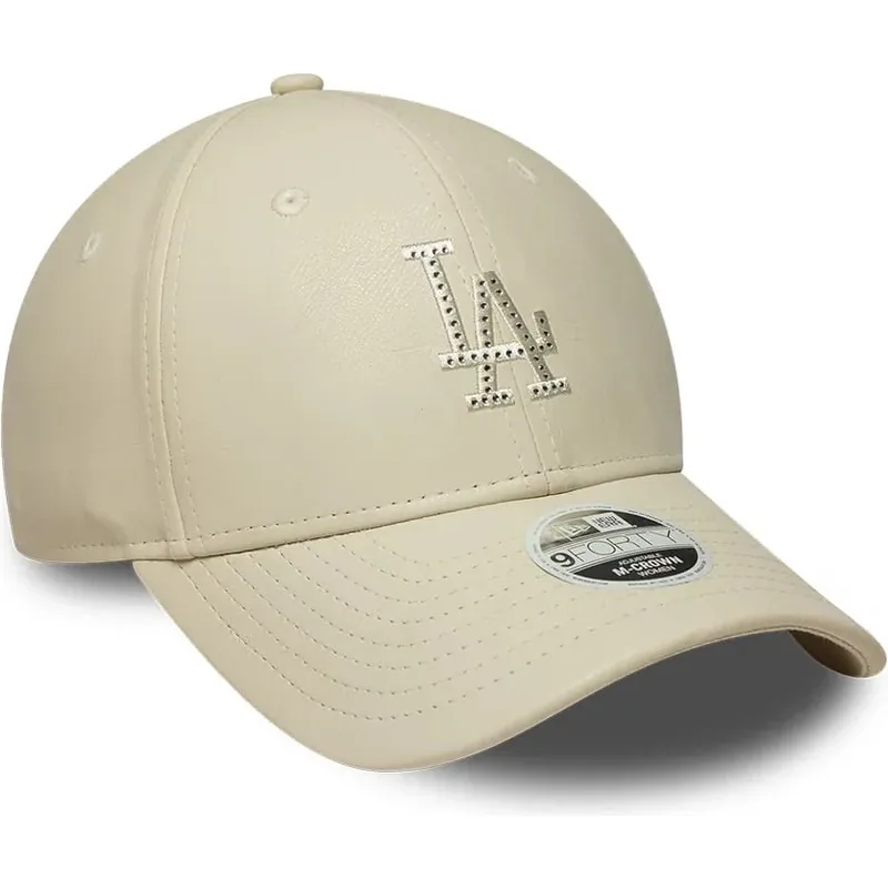 sapkak-ivelt-bezs-snapback-9forty-m-crown-pu-diamante-los-angeles-dodgers-mlb-new-era