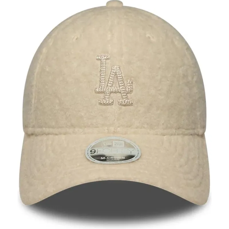 sapkak-ivelt-bezs-snapback-9forty-m-crown-winter-borg-los-angeles-dodgers-mlb-new-era