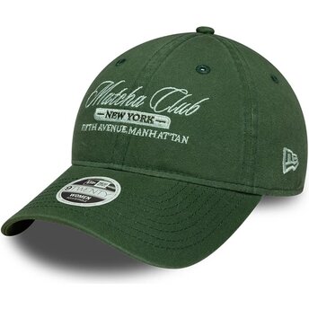 Sapkák ívelt zöld állítható 9TWENTY Matcha Club New Era