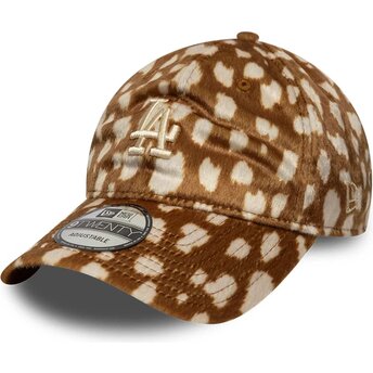 Sapkák ívelt barna állítható 9TWENTY Animal Print Los Angeles Dodgers MLB New Era
