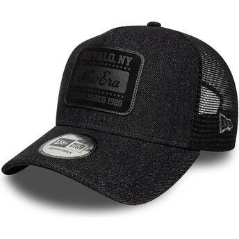 Sapkák ívelt fekete snapback A Frame Patch Denim New Era