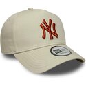 sapkak-ivelt-bezs-snapback-e-frame-league-essential-new-york-yankees-mlb-new-era