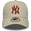 sapkak-ivelt-bezs-snapback-e-frame-league-essential-new-york-yankees-mlb-new-era