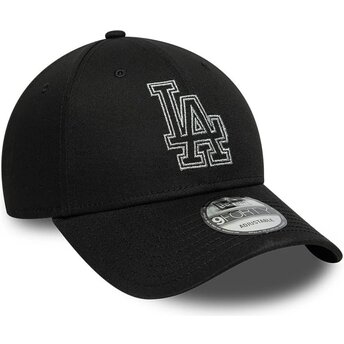 Sapkák ívelt fekete állítható 9FORTY Metallic Outline Los Angeles Dodgers MLB New Era