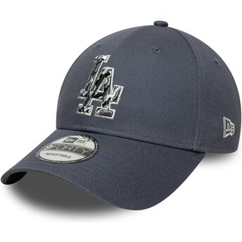 Sapkák ívelt szürke állítható 9FORTY Outline Camo Los Angeles Dodgers MLB New Era