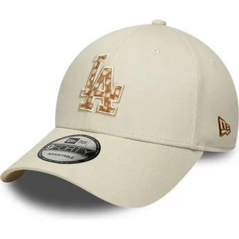 Sapkák ívelt bézs állítható 9FORTY Faux Pony Infill Los Angeles Dodgers MLB New Era