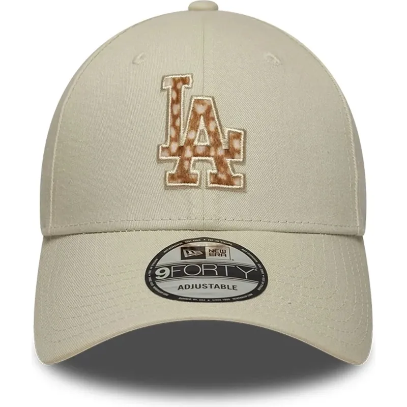 sapkak-ivelt-bezs-allithato-9forty-faux-pony-infill-los-angeles-dodgers-mlb-new-era