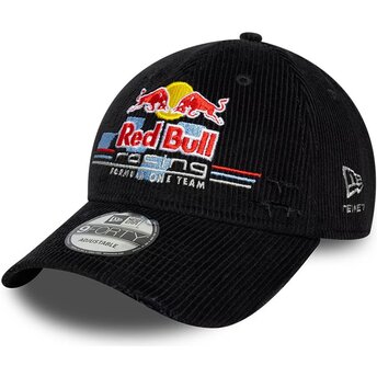 Sapkák ívelt fekete állítható 9FORTY Distressed Cord Red Bull Racing Formula 1 New Era