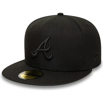 Sapkák lapos fekete illesztett 59FIFTY Atlanta Braves MLB New Era
