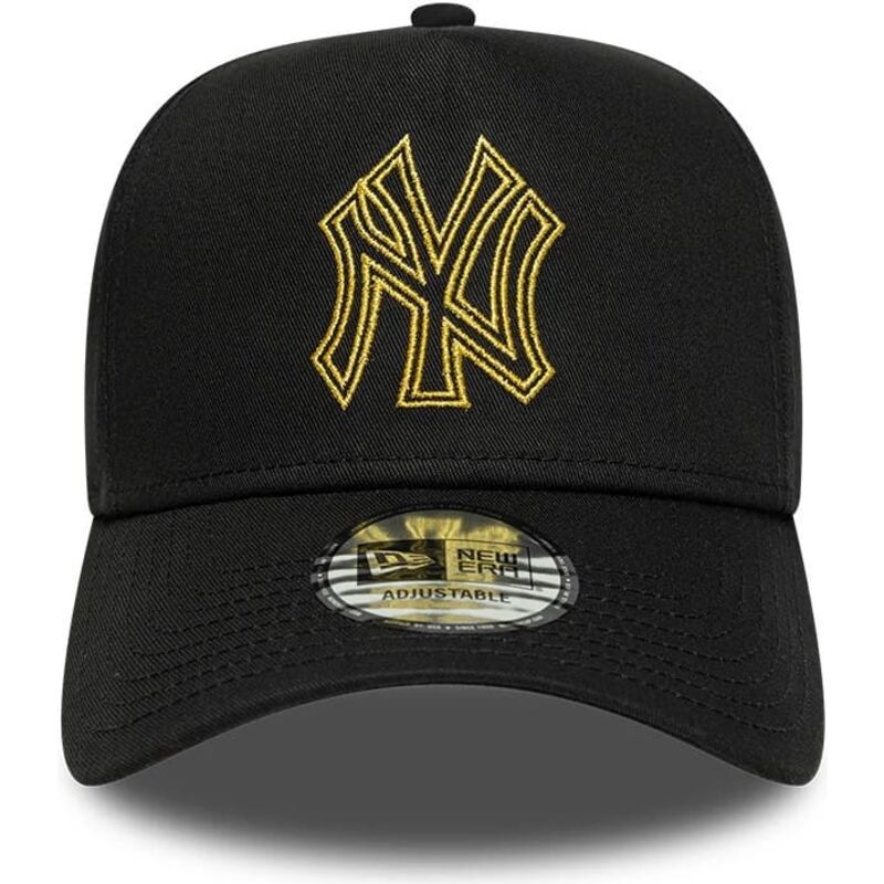 sapkak-ivelt-fekete-snapback-dorado-e-frame-metallic-outline-new-york-yankees-mlb-new-era