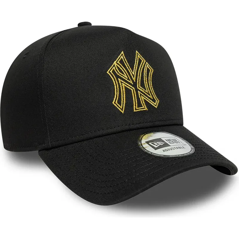 sapkak-ivelt-fekete-snapback-dorado-e-frame-metallic-outline-new-york-yankees-mlb-new-era