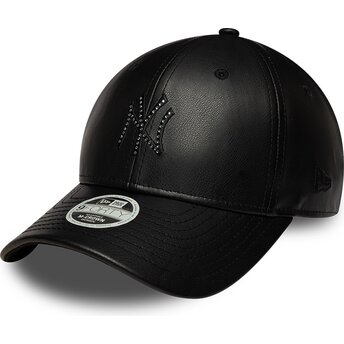 Sapkák ívelt fekete snapback 9FORTY M-Crown PU Diamante New York Yankees MLB New Era