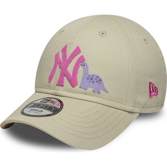 Sapkák ívelt bézs állítható gyereknek rosa 9FORTY Dino Icon New York Yankees MLB New Era
