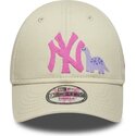 sapkak-ivelt-bezs-allithato-gyereknek-rosa-9forty-dino-icon-new-york-yankees-mlb-new-era