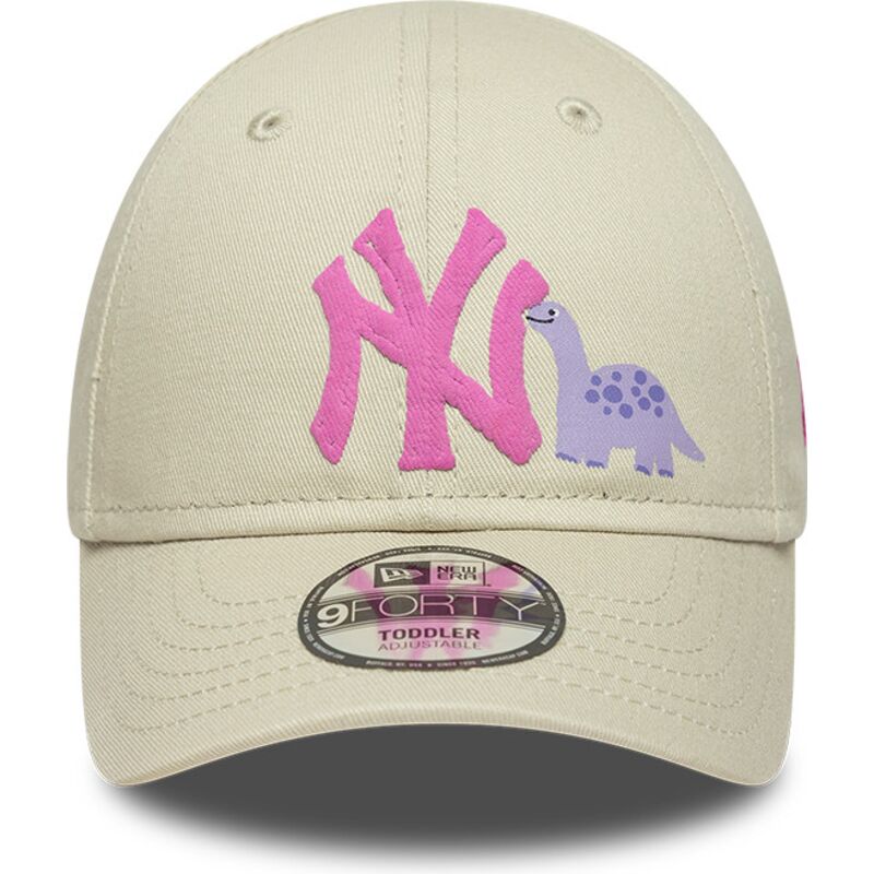 sapkak-ivelt-bezs-allithato-gyereknek-rosa-9forty-dino-icon-new-york-yankees-mlb-new-era