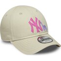 sapkak-ivelt-bezs-allithato-gyereknek-rosa-9forty-dino-icon-new-york-yankees-mlb-new-era