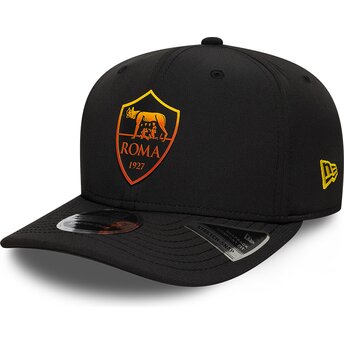 Sapkák ívelt fekete snapback 9SEVENTY Stretch Snap REPREVE Associazione Sportiva Roma Serie A New Era