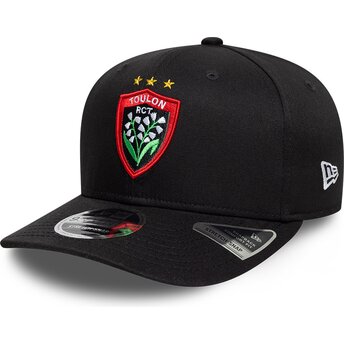 Sapkák ívelt fekete snapback 9SEVENTY Stretch Snap Lily Rugby Club Toulonnais French Rugby Federation FFR New Era