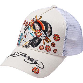 Sapkák ívelt bézs snapback Tokyo Geisha Ed Hardy