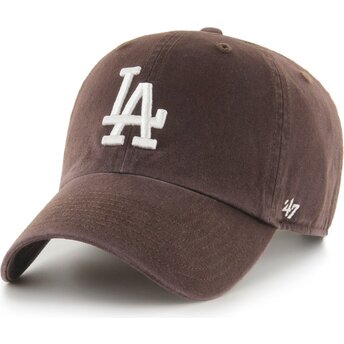 Sapkák ívelt barna állítható Clean Up No Loop Label Los Angeles Dodgers MLB 47 Brand