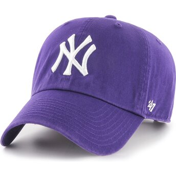 Sapkák ívelt lila állítható Clean Up No Loop Label New York Yankees MLB 47 Brand