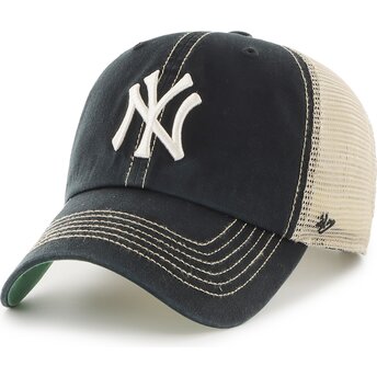 Sapkák ívelt fekete snapback Clean Up Trawler New York Yankees MLB 47 Brand