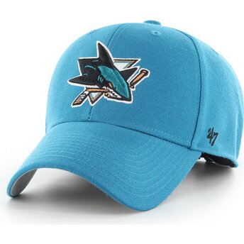 Sapkák ívelt kék állítható MVP Dark Teal San Jose Sharks NHL 47 Brand