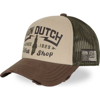Sapkák ívelt barna snapback CREW40 Von Dutch