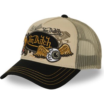 Sapkák ívelt bézs snapback PATCHES19 Von Dutch