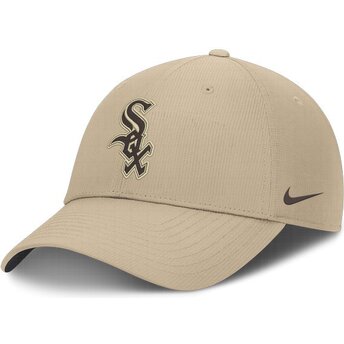 Sapkák ívelt bézs állítható Club Structured Uv Poly Ripstop Chicago White Sox MLB Nike