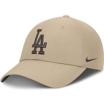 Sapkák ívelt bézs állítható Club Structured Uv Poly Ripstop Los Angeles Dodgers MLB Nike