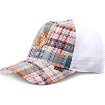 Sapkák ívelt többszínű snapback HFT Patch Check Turquoise Djinns
