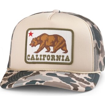 Sapkák ívelt terepmintás snapback Mallard Foamy California Bear American Needle