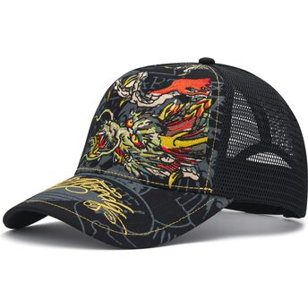 Sapkák ívelt fekete snapback Crawling Ed Hardy