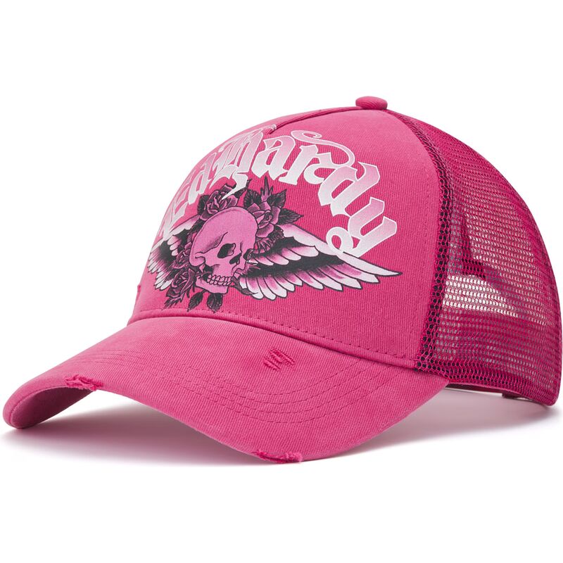 sapkak-ivelt-rozsaszin-snapback-flaming-gothic-skull-washed-ed-hardy
