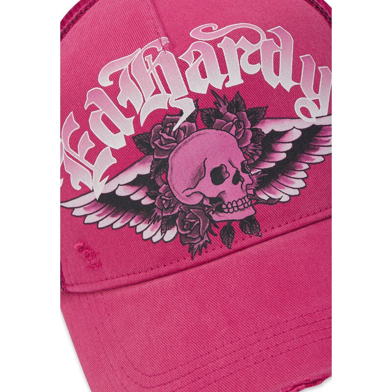 sapkak-ivelt-rozsaszin-snapback-flaming-gothic-skull-washed-ed-hardy
