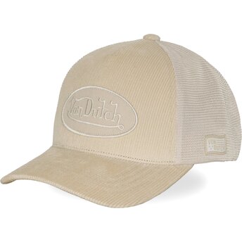 Sapkák ívelt krémszínű snapback LOF B48 Von Dutch