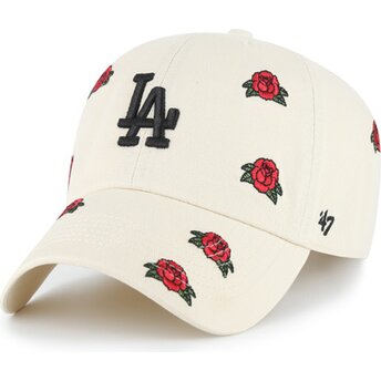Sapkák ívelt bézs állítható Clean Up Scatter Los Angeles Dodgers MLB 47 Brand