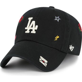 Sapkák ívelt fekete állítható Clean Up Multi Scatter Los Angeles Dodgers MLB 47 Brand