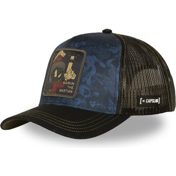 Sapkák ívelt sötétkék snapback LOO14 MAR Marvin, a marslakó Looney Tunes Capslab