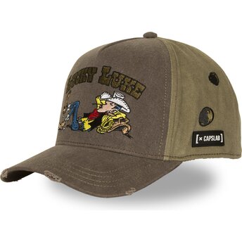 Sapkák ívelt barna snapback LCK4 LUC Lucky Luke Capslab