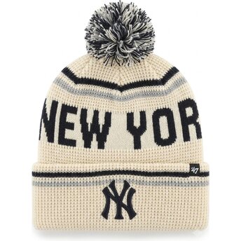 Sapkák pompon krémszínű Quattrle Cuff Knit New York Yankees MLB 47 Brand