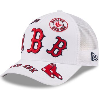Sapkák ívelt fehér snapback 9FORTY M-Crown A Frame All Over Boston Red Sox MLB New Era