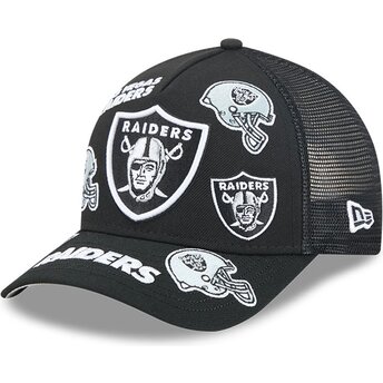 Sapkák ívelt fekete snapback 9FORTY M-Crown A Frame All Over Las Vegas Raiders NFL New Era