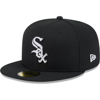 Sapkák lapos fekete illesztett 59FIFTY Rhinestone Badge Chicago White Sox MLB New Era
