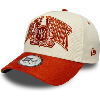 Sapkák ívelt bézs snapback E Frame Wordmark Suede New York Yankees MLB New Era