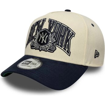 Sapkák ívelt bézs snapback E Frame Wordmark Suede New York Yankees MLB New Era