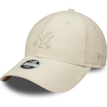 Sapkák ívelt bézs állítható 9FORTY Cord New York Yankees MLB New Era