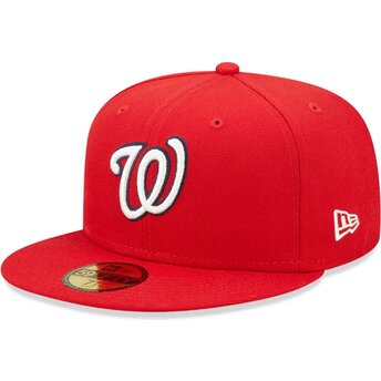Sapkák lapos piros illesztett 59FIFTY AC Perf Washington Nationals MLB New Era