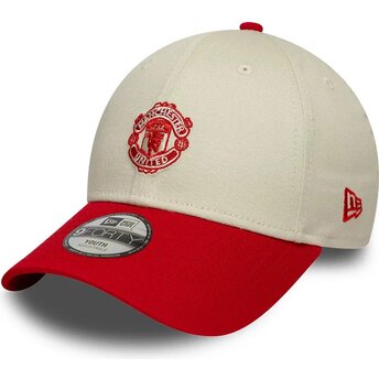 Sapkák ívelt bézs állítható gyereknek 9FORTY Contrast Manchester United Football Club Premier League New Era